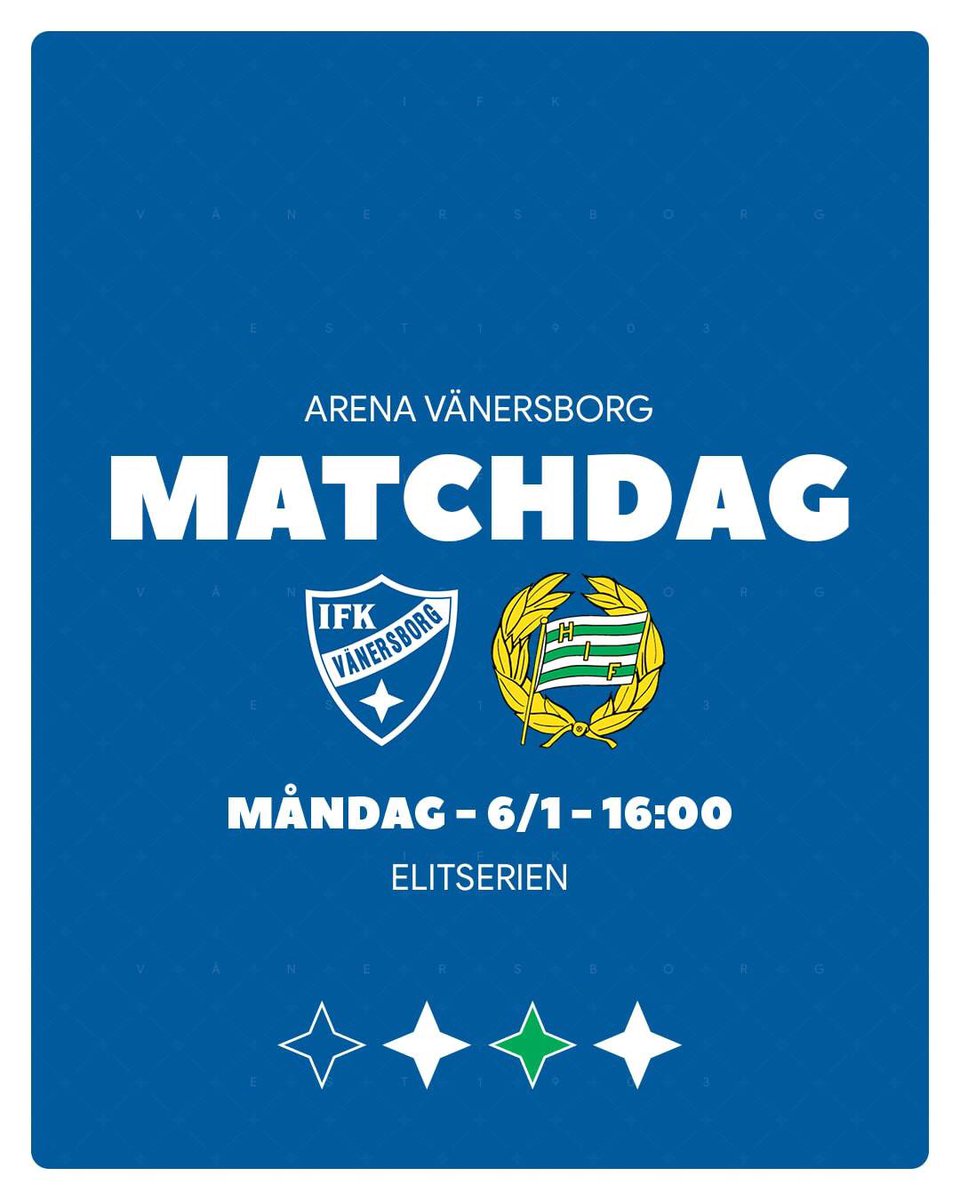 Matchdags igen! Slut upp så gör vi detta tillsammans 💙🤍 @Algarna1996 <a href="/IFKVBG_/">IFK Vänersborg</a>