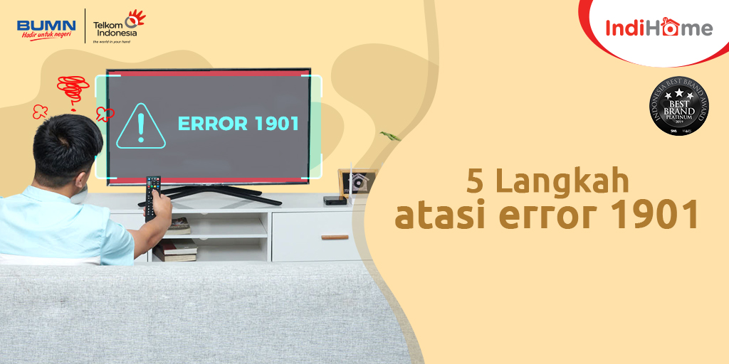 Atasi error 1901 dengan 5 langkah berikut:

1. Pastikan kabel LAN terhubung ke STB di port 4
2. Tekan tombol App/Home pada remote
3. Pilih Settings/pengaturan lalu WiFi/LAN
4. Pilih Wired Network, lalu tekan Ok
5. Pastikan jaringan kabel aktif
Selamat mencoba!

#IndiHomeSeruTerus