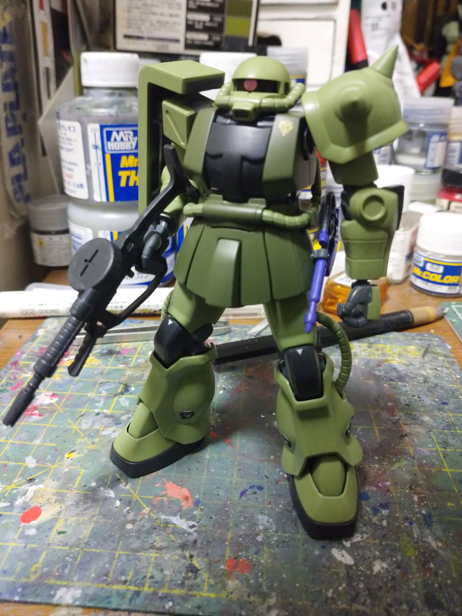 麻婆 キース みなさまこんばんわ 年第一段の完成品 Ms 06f ザク です Hgucザク F 2 ザクマリナー 高機動型ザクをミキシングしています 年末までに仕上がらなかったとは言ってない ガンプラ ザクは国民の義務 ガンプラの画像を貼ると