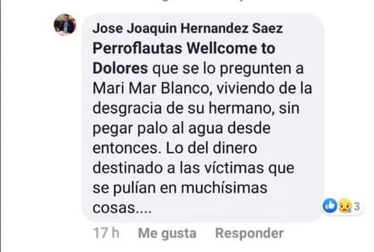 PPDolores's tweet photo. Cuando el alcalde @SocialistesVal de #Dolores intenta blanquear la Historia para justificar pactos en Madrid, hablando así de nuestra compañera @populares @MariMarBlanco_ Lamentable! https://t.co/tDBcOx4rlU