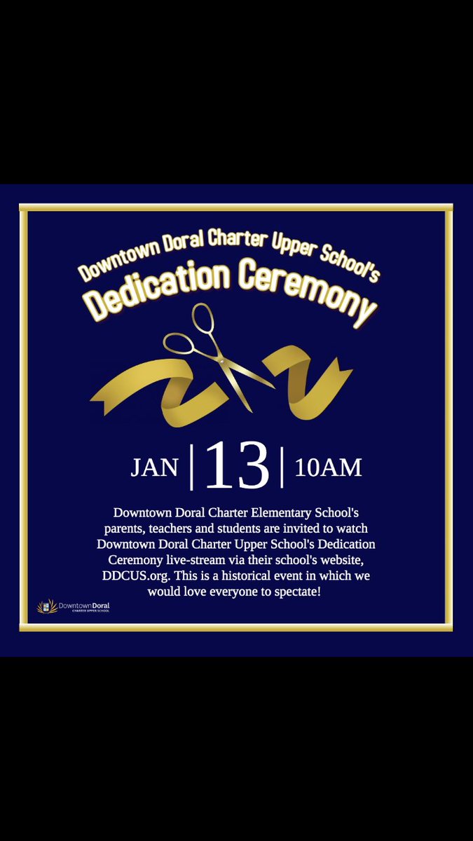 DDCESDOLPHINS's tweet photo. DDCUS Dedication Ceremony! Watch it live-stream on the school’s website on Jan. 13th! Go Dolphins! 🐬 https://t.co/cFfxKNRO6s