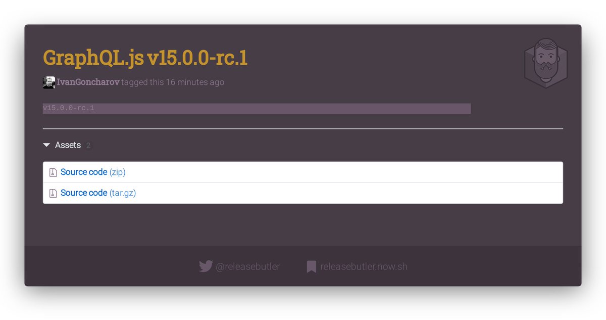 releasebutler's tweet photo. 🔥 New GraphQL.js Release 🚀
  
📦 v15.0.0-rc.1 
🏗 RELEASE CANDIDATE

🏷️ #graphql #graphqljs #api #javascript #release #changelog #releasebutler

🔗 https://t.co/mP33HZkY9w https://t.co/ZGUEk6IJWT
