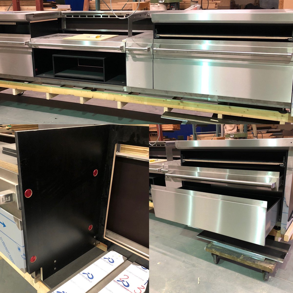 Almost #ready !! 2 New #wolfoutdoorkitchen for #NewZealand #stainlesssteel #custom #wolf #subzero #dutch #design #global #staphorst #today #heute #vandaag #reddot #logo