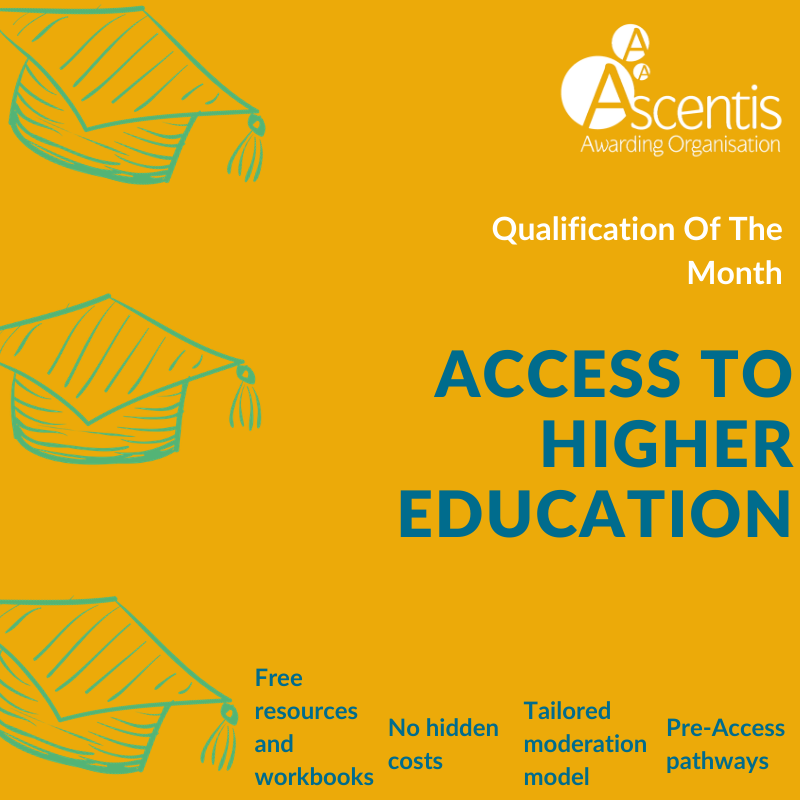 AscentisAO's tweet photo. Our first #QualificationOfTheMonth of 2020 is Ascentis Access to Higher Education. To find out more about our #AccessToHE offer and diploma titles visit https://t.co/rsc3pJEAYD https://t.co/idd0yZA89d
