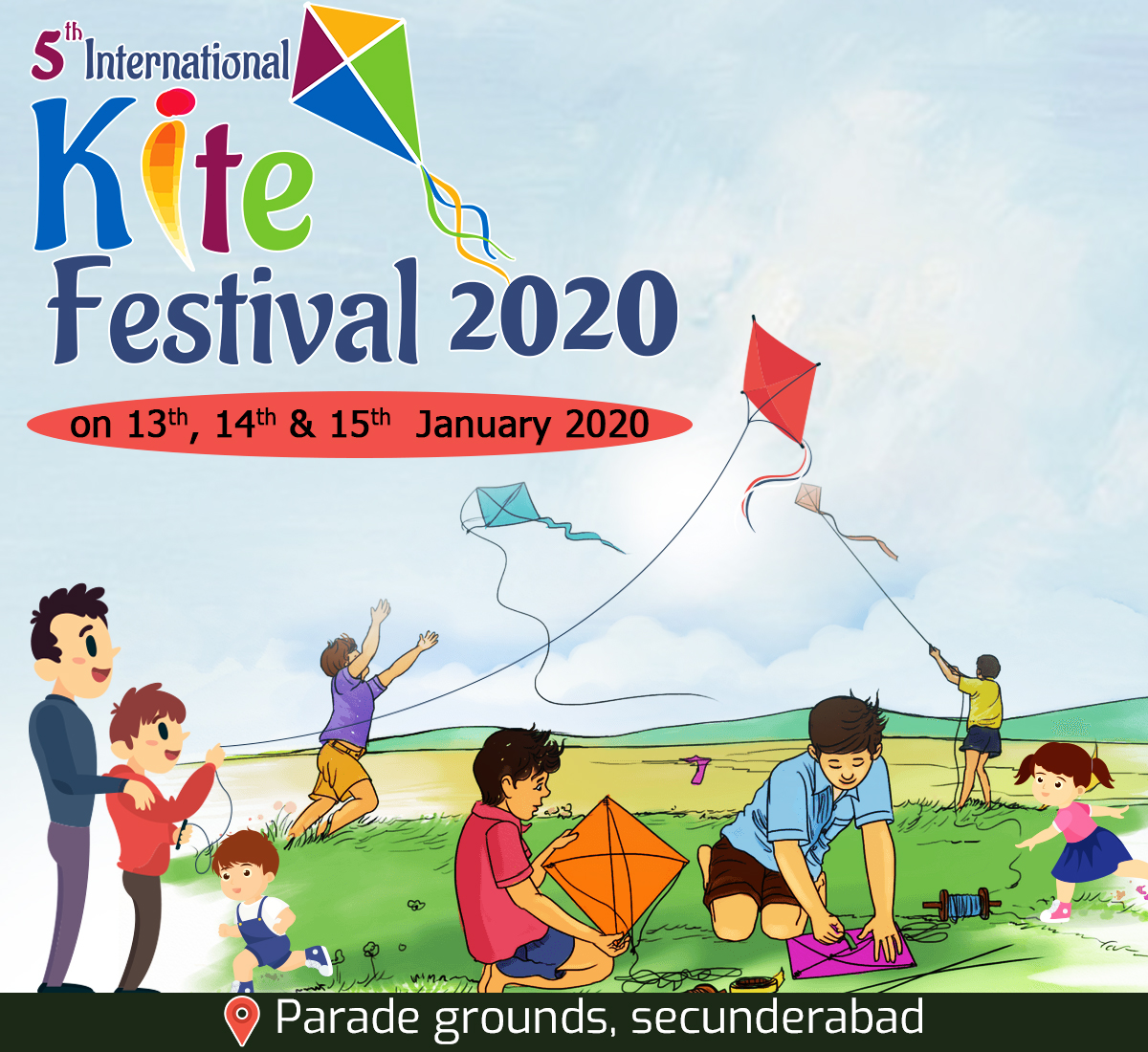 tg_tourism's tweet photo. Explore the most amazing spectacle of the new year, #InternationalKiteFestival from January 13-15, 2020 at Parade Grounds, Secunderabad.
#InternationalKiteFestival #TelanganaTourism #IncredibleIndia #KiteFestival #Kites #Kitefest #KiteFestival2020 https://t.co/BmhSM5bLci