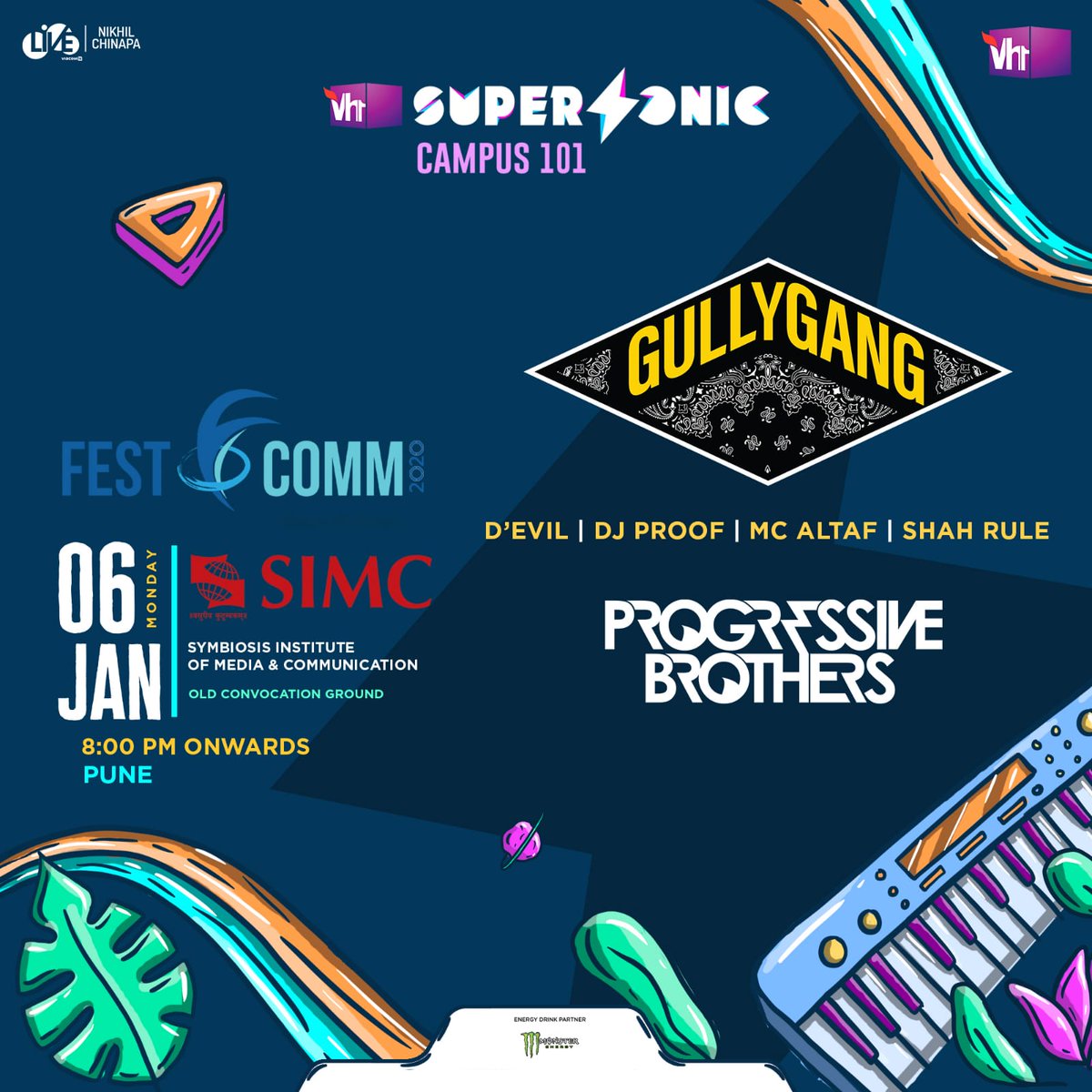 FestOComm's tweet photo. An energy packed performance by the Gully Gang ft. Shah Rule / D'Evil / DJ Proof / MC Altaf - setting the mics on fire! 
Groove to the beats of the Indian electronic duo, The Progressive Brothers! Today at 8pm!
Venue: Old Convocation Ground
#GoSupersonic #FestOComm2020 https://t.co/yrEa1Jce7c