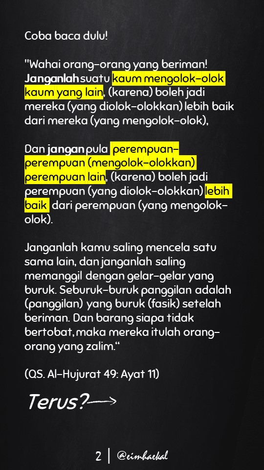 eimhaekal's tweet photo. "Ubah Insecure Jadi Bersyukur"

Kenapa harus perempuan?
#imperfectmovie #imperfect https://t.co/xYOJmXxT9T