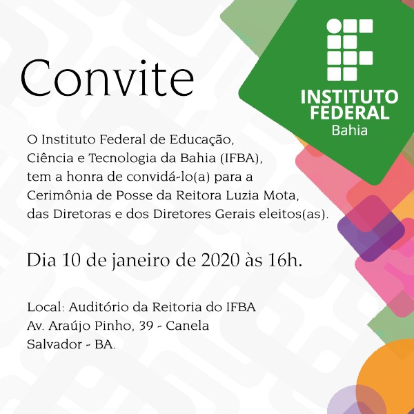 Logo IFBA — IFBA - Instituto Federal de Educação, Ciência e Tecnologia da  Bahia Instituto Federal da Bahia