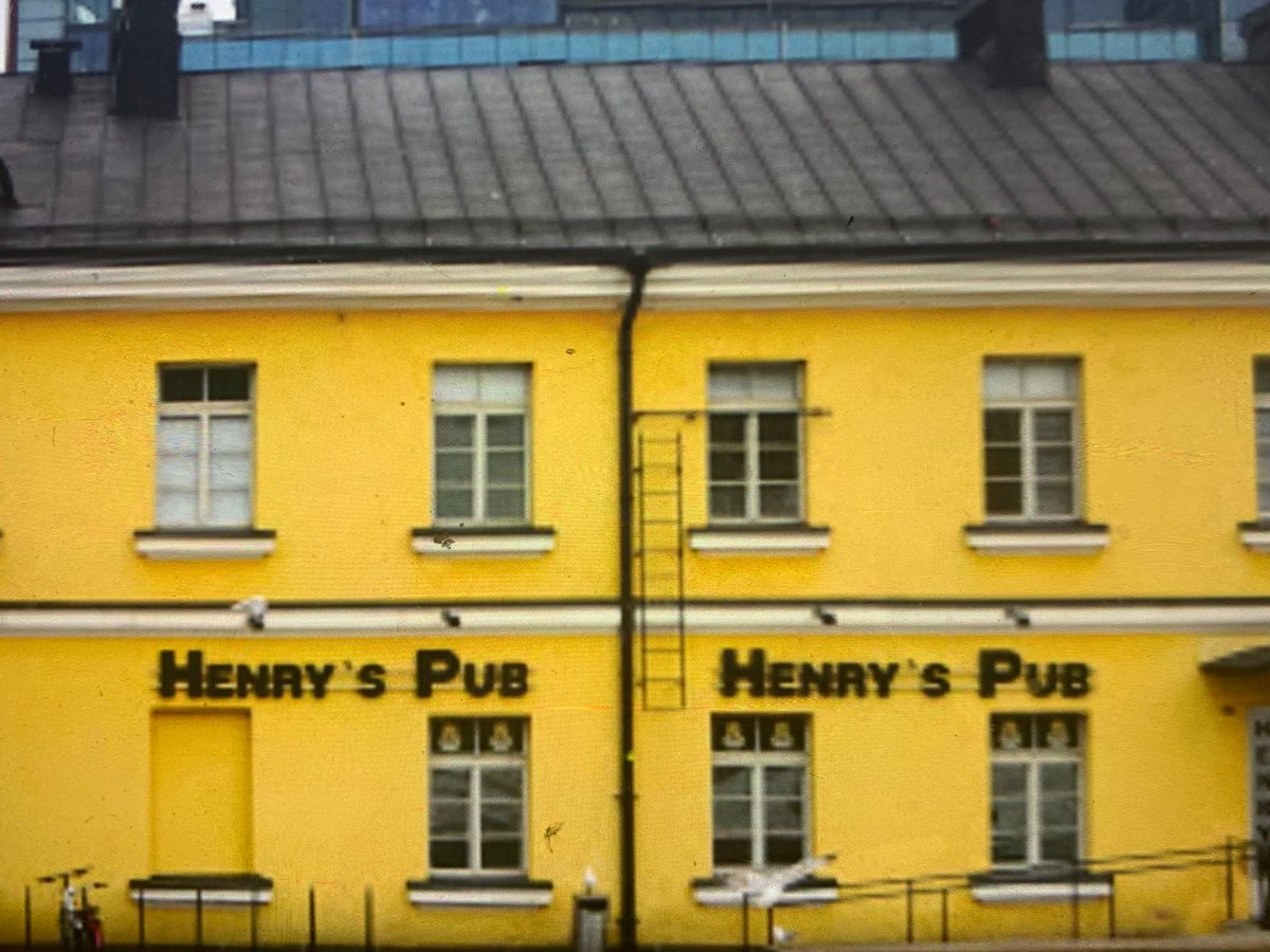 Helsinki.. in front of a pub called Henry’s Pub