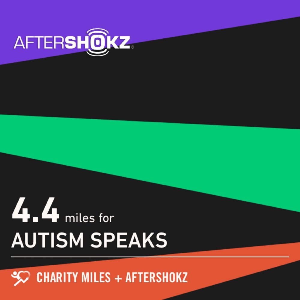 4.4 @CharityMiles for @autismspeaks to kick off 2nd semester. Thx @Aftershokz for sponsoring me. #ShokzMiles charitymiles.org/aftershokz