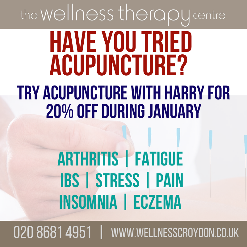 Wellnesscroydon's tweet photo. Its here - hello January! Have you tried ACUPUNCTURE?
Pain, Sciatica, Arthritis/Stress, Depression, Anxiety/Psoriasis, Eczema/Digestive issues/Headaches, migraines... Acupuncture could help and Harry is offering 20% OFF 
#acupuncture #wellness #mondaymotivation #limitedoffer https://t.co/K5cm2LJ23V