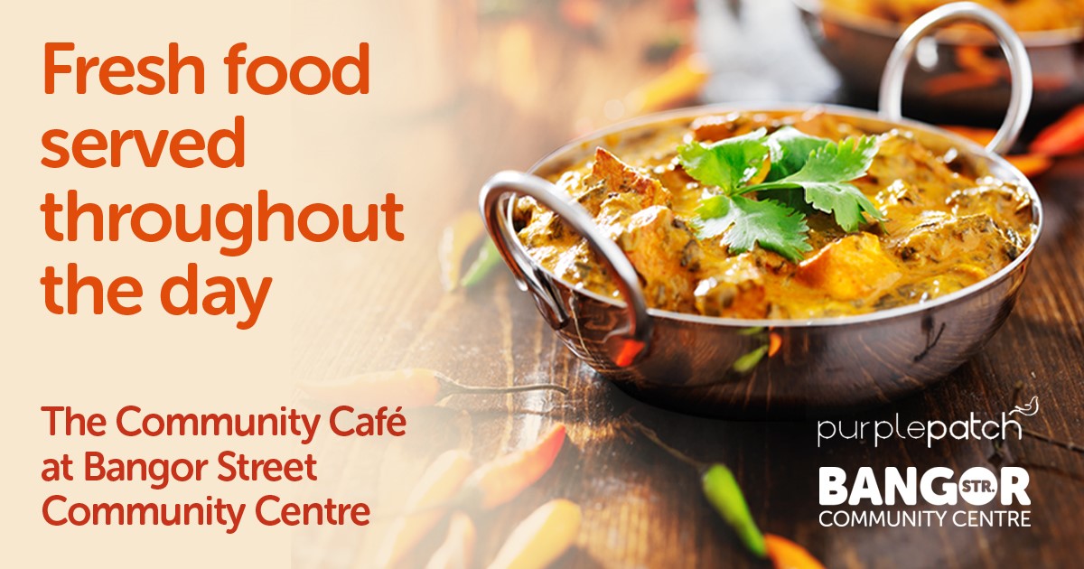 Come and visit The Community Cafe where you can eat delicious food cooked by the <a href="/PurplePatch_CiC/">Purple Patch</a> team.