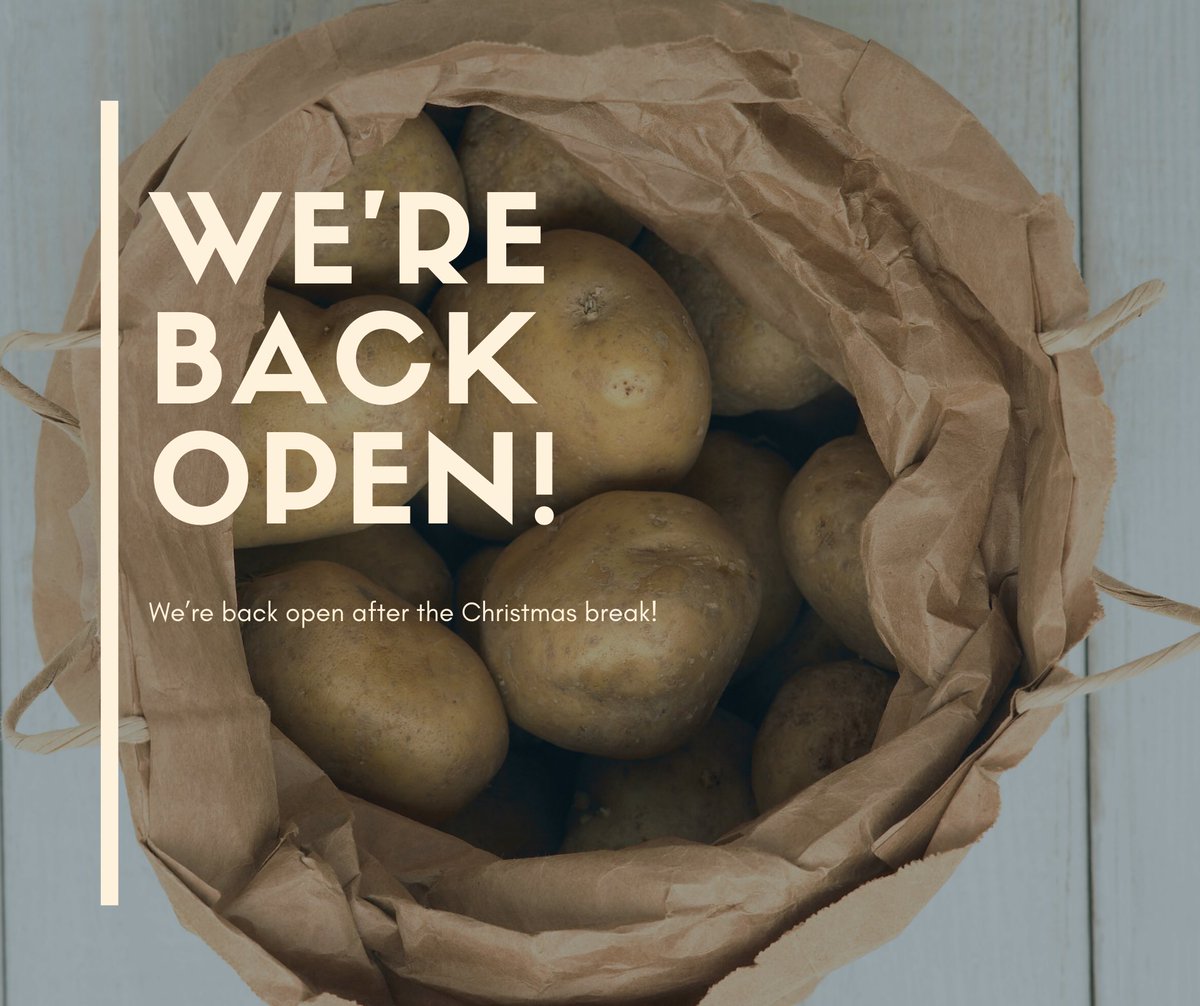 Tommy’s is back open today, with jacket potatoes etc, after the Winter break.