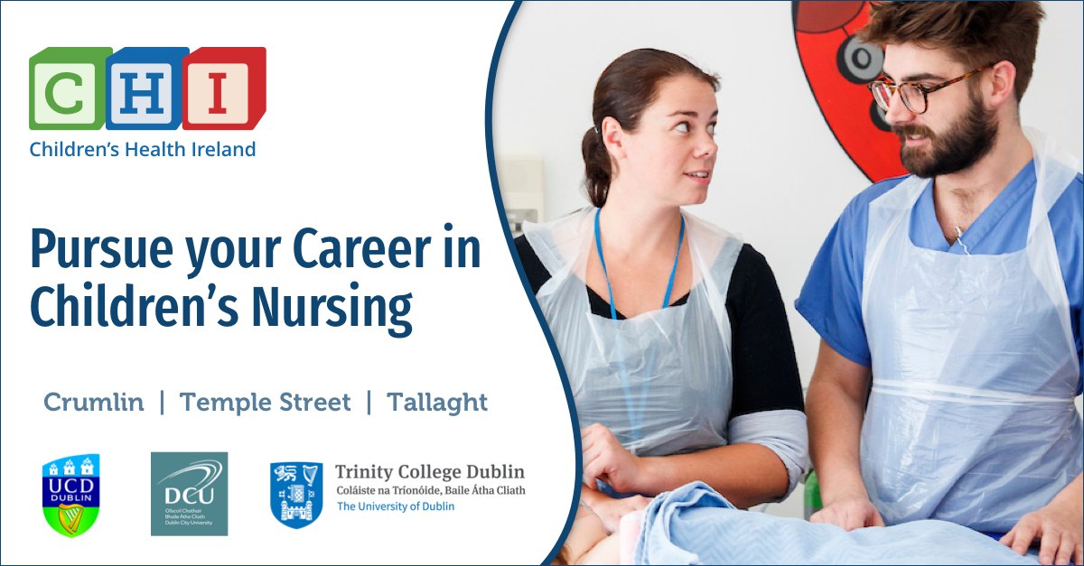 jobswithCHI's tweet photo. Become a confident and compassionate children's nurse and work in Children’s Health Ireland. Students have the option of applying for staff nurse positions within CHI towards the end of the course. Apply at: https://t.co/3HOWkRuJnx
@JWeafs @SuzanneCullen9 @AoifeRafferty4 https://t.co/fLkgfrdQKN