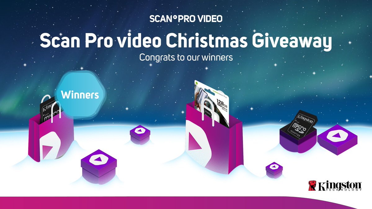 ScanProVideo's tweet photo. The Christmas Season has come to a close and so has our competition with @kingstontech
Congrats to our 3 winners Alexander A, Alan D, and Eusebiu L! Keep your eyes peeled for an email from team SCAN
#ScanProVideo #Competition #Winners #Kingstoniseverywhere https://t.co/Wv5L2zlVba