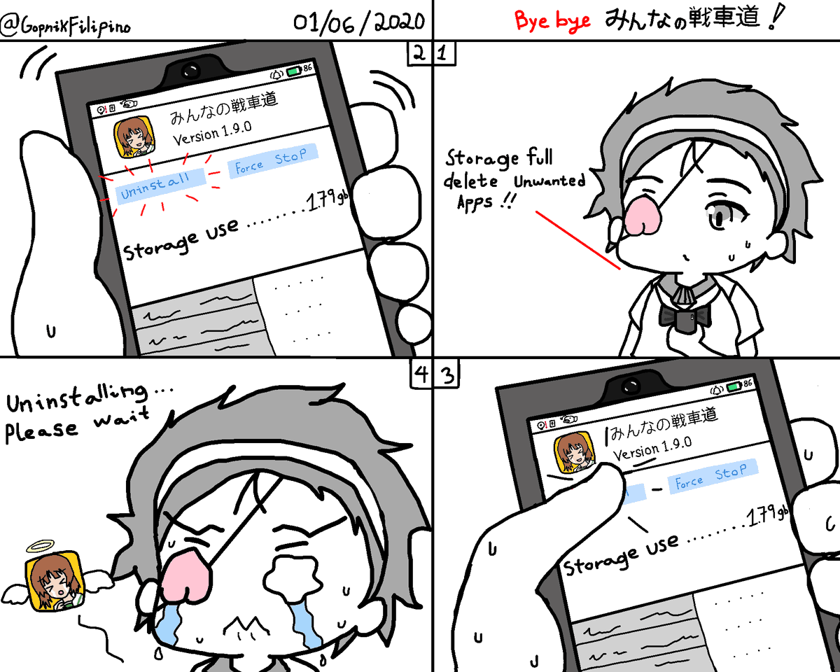 I wanted to keep the application around but sadly I cannot...
Bye bye
#gup #GirlsUndPanzer