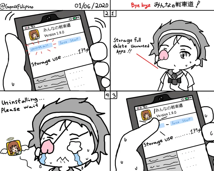I wanted to keep the application around but sadly I cannot...

Bye bye

#gup #GirlsUndPanzer 