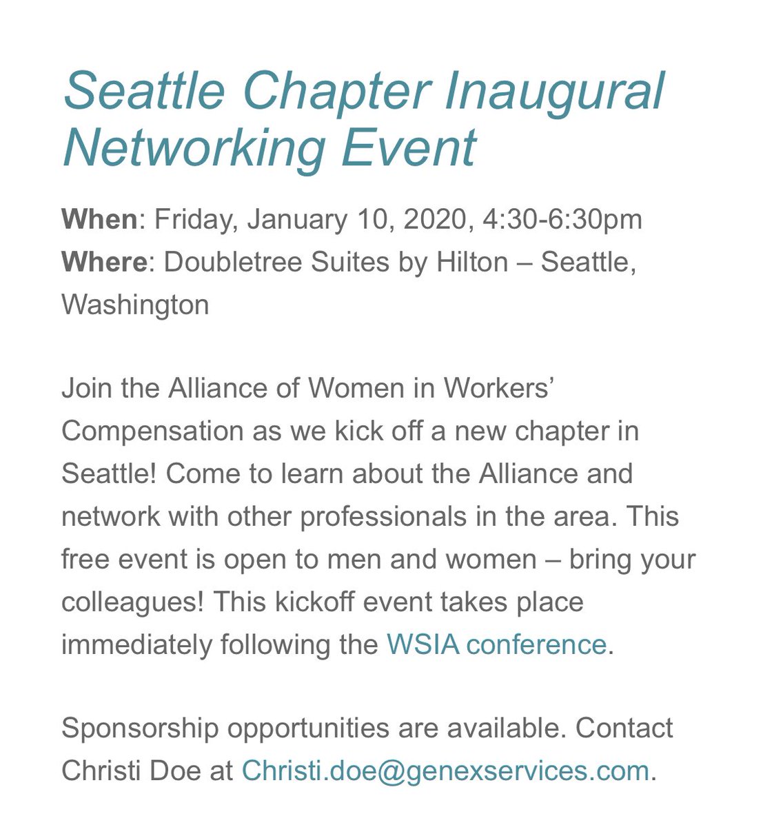 We are excited for all that 2020 will bring. Check out our events at allianceofwomen.org/events  This week we are in Tampa and Seattle! Hope to see you soon. #AllianceWC20 #leadership #workerscomp #riskmanagement