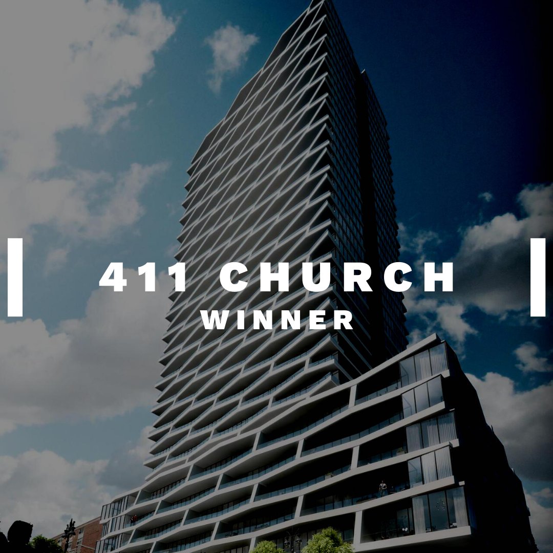 CentreCourtInc's tweet photo. What a great way to start the new year! @Urban_Toronto's readers have selected 411 Church as their favourite 30 to 39 storey building in Toronto for 2019. Thank you to everyone who voted. 

#411Church #UrbanToronto #Toronto #CentreCourt https://t.co/S2YyQzdm9Y