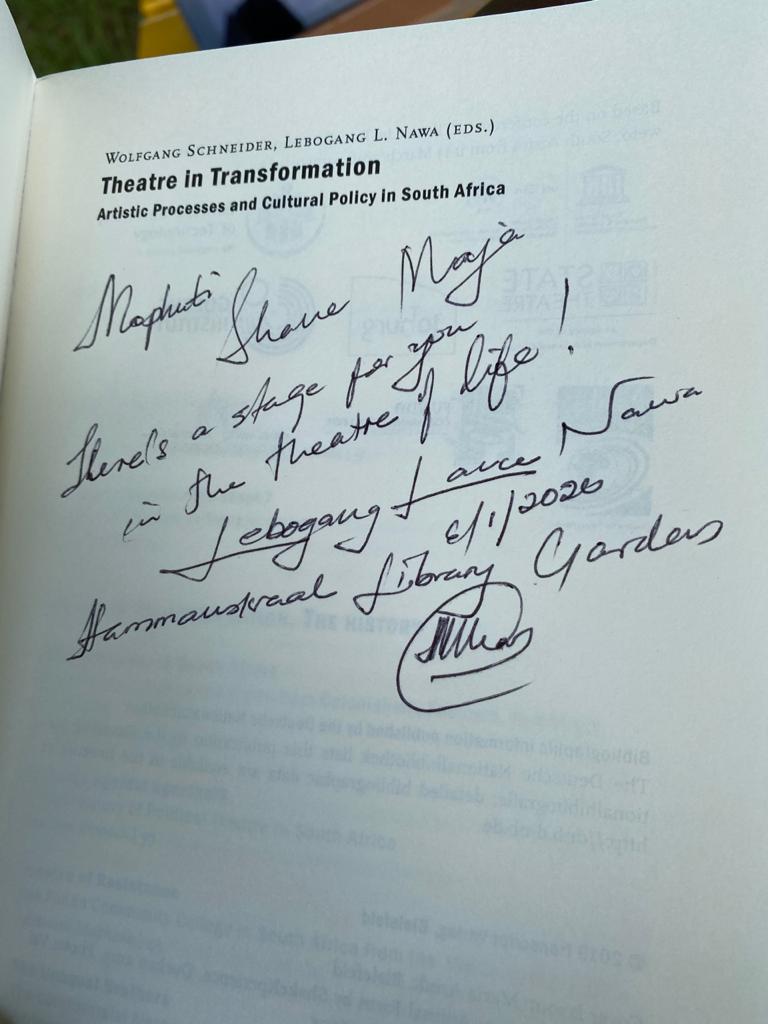 MajaShane's tweet image. Had a meeting this afternoon with Dr Lance Nawa at the Hammanskraal Library. Dr Nawa holds a PHD in Cultural Policy and is a leading scholar with three published books and articles. He’s currently the Secretary-General NWASA (National Writers Association of South Africa).