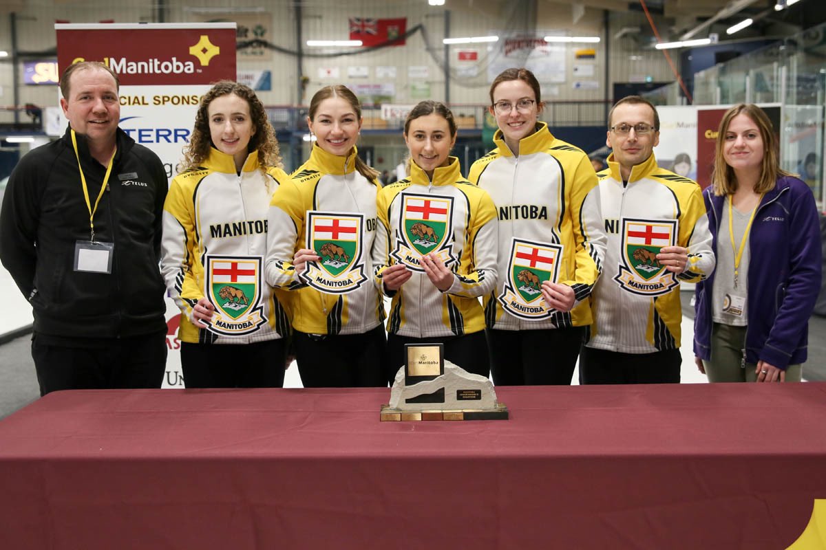 Congratulations to <a href="/TeamZacharias/">Team Zacharias</a> 2020 <a href="/TelusU21Provs/">Telus Junior Curling Provs- Mens & Womens</a> Women's Champions! 💛🏆  <a href="/AshamCurling/">ASHAM</a> <a href="/foxglide/">foxglide</a> <a href="/RedRiverMutual/">Red River Mutual</a> @AccessCred <a href="/creek_mills/">Bear Creek Contracting Mike Mills</a> <a href="/ParkLtd/">Park Ltd</a> <a href="/FieldofDreamsCA/">Building Your Field of Dreams</a> @Mayor_Bowman @GabbyMarchand @cathycox <a href="/BrianPallister/">Brian Pallister</a> <a href="/MBLegislature/">Legislative Assembly of Manitoba</a> <a href="/ScottGillingham/">Mayor Scott Gillingham</a> #CJCC2020 #curling