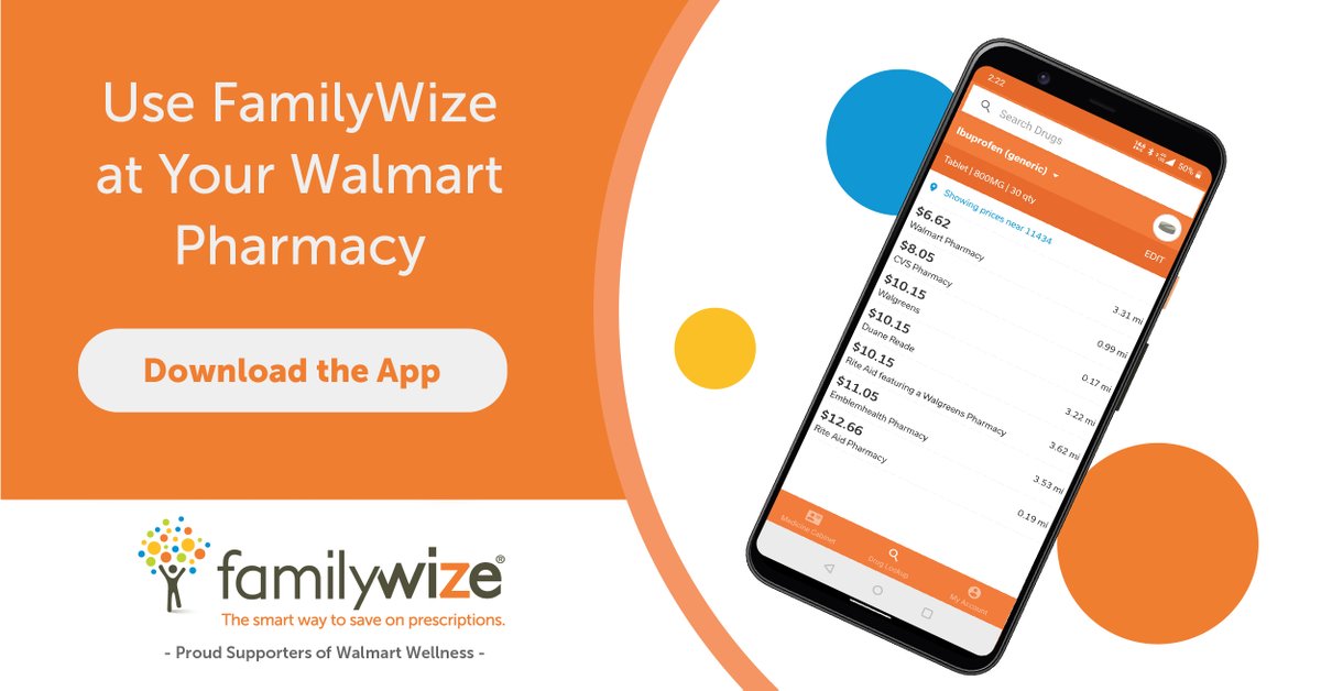 Familywize On Twitter Have You Downloaded Our Rx Discount Card Which Can Save You Money At The Pharmacy Get Yours Now And Then Visit Any Participating Walmart On 1 11 For Their Free