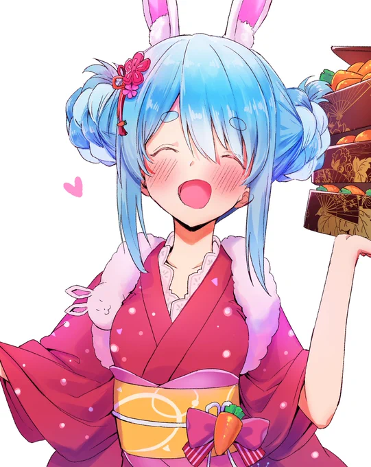 お正月衣装でご機嫌な長が可愛かった絵
#ぺこらーと 