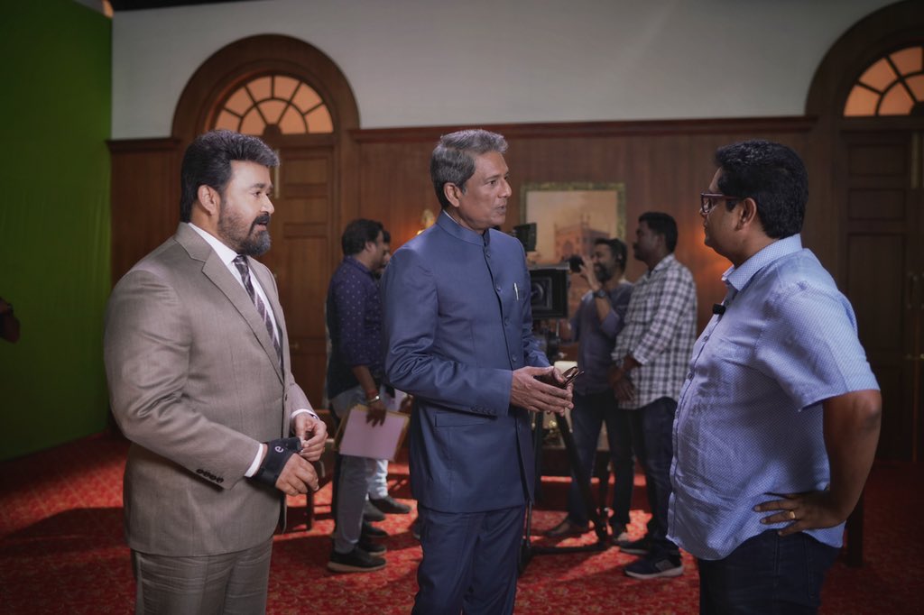 Mohanlal's tweet photo. Joined at the sets of #RAM, Directed by Jeethu Joseph https://t.co/yn2UPblVlL