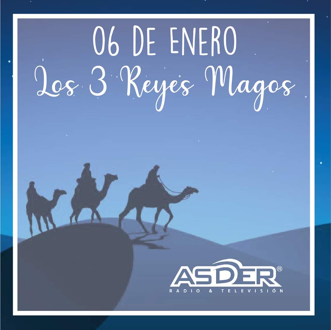 ASDER_sv's tweet photo. 6 de Enero de cada año se celebra el día de los Reyes Magos 🐪🐪🐪
👑👑👑 una de las fechas más esperadas por los niños en diversos países del mundo. #ASDER #RadioASDER https://t.co/7vCA1nxj6Y