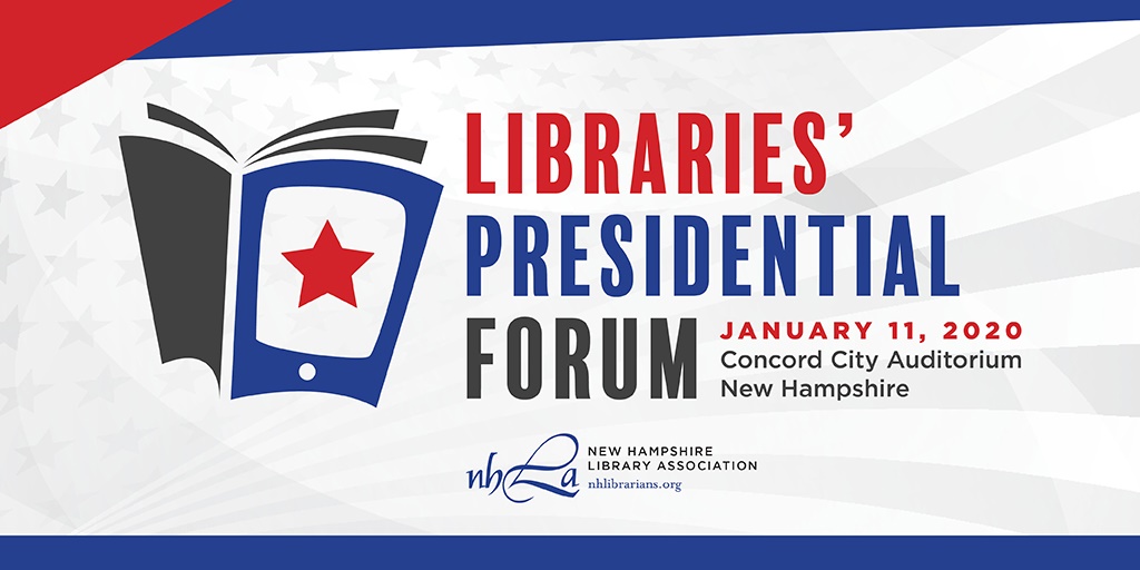 nhlibrarians's tweet photo. 1st on the #2020Election🗳️ Presidential Candidates’ new year resolution listshould be supporting libraries! Join NHLA’s #LibrariesPresidentialForum☑️
on January 11. Details &amp; RSVP 👉 https://t.co/mk6y7qNHi4 https://t.co/xj0HQQuJHM