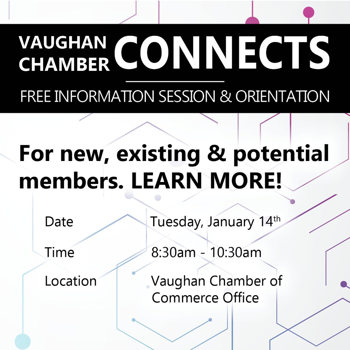 VaughanChamber's tweet photo. Want to learn more about the great benefits of becoming a Vaughan Chamber member?
Register for our free upcoming information session and orientation: https://t.co/fMHOZzmAyE
#VCConnects #orientation https://t.co/ai5FtOnuTj