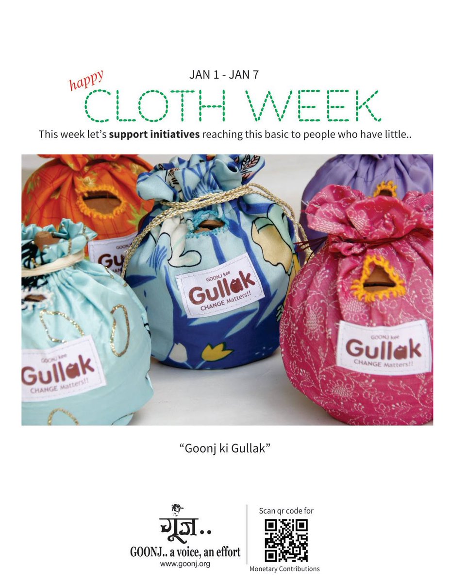 goonj's tweet photo. On the 6th day of #ClothWeek, reminding everyone who contributes material to Goonj that ‘With Your Material, Money Matters’. Your monetary contribution increases threefold as we turn urban material and rural efforts into new additional resources for development work. https://t.co/CFky8ydr3i