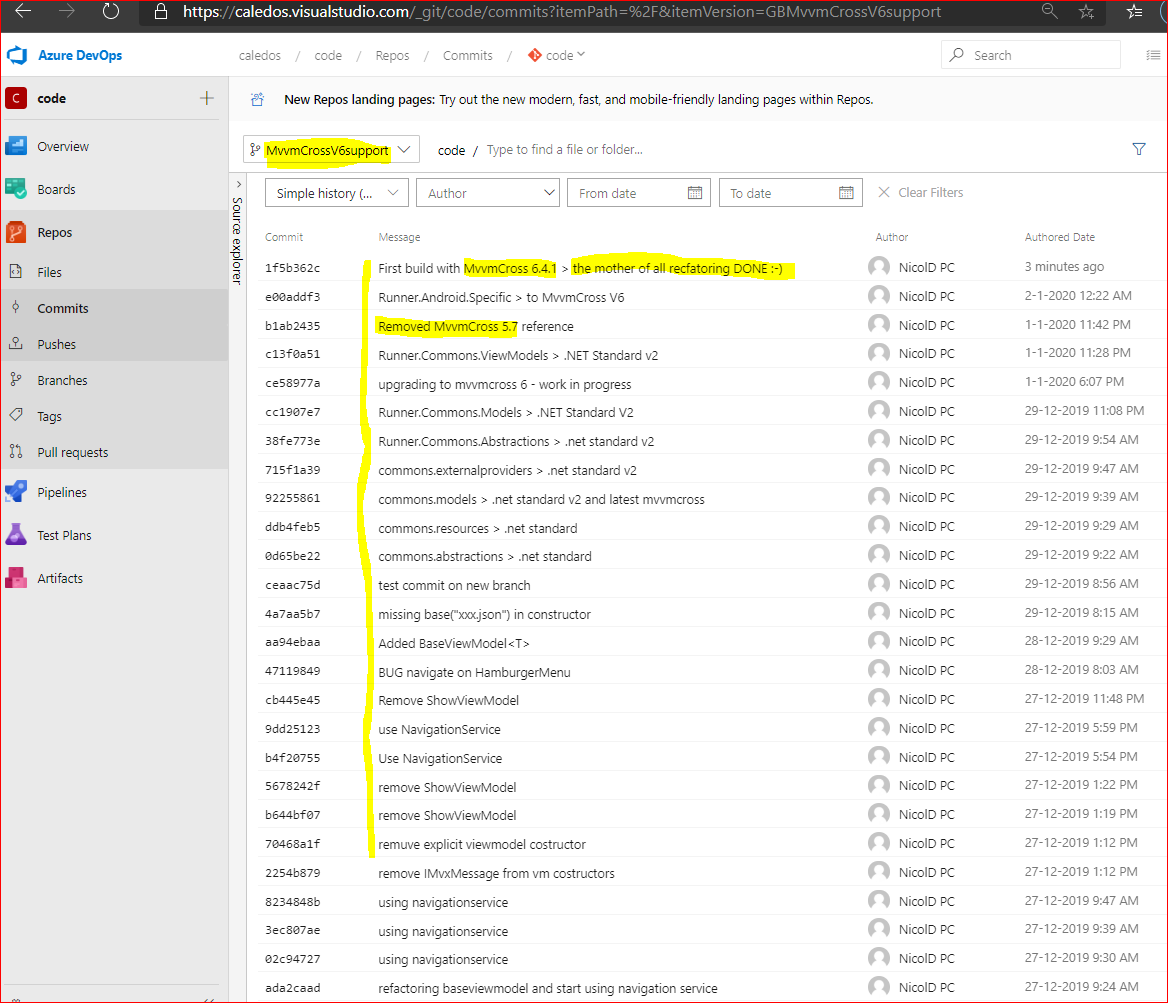 CaledosLab's tweet photo. Finally we get rid of #MvvmCross 5.7 we still have to find a viable alternative for MvxImageView and we have to do a full regression test, but now the branch MvvmCross6 builds and #CaledosRunner seems works also on this branch! #xamarin #androiddev #thebiggestrefactoring https://t.co/qaQP68ehm4