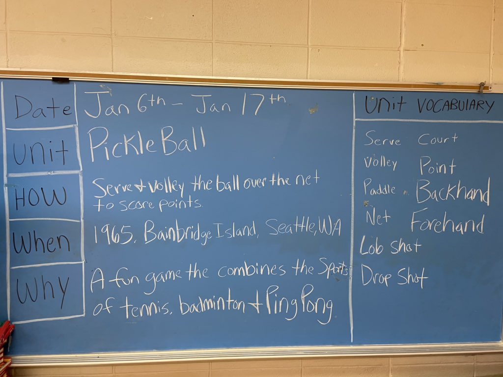 _CoachGMaddox's tweet photo. Its time to start the new year off with a little ole fashion pickleball unit #EmpowerCMS #CMSPE #Pickleballunit @jackscms @jenajonescms @AshleyGableCMS https://t.co/5oQR1QXZ8L