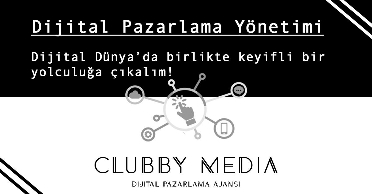 ClubbyMedia's tweet photo. Dijital Dünya'da birlikte keyifli bir yolculuğa çıkalım!
#DijitalPazarlamaYönetimi #SosyalMedyaYönetimi #GoogleAds #SEM https://t.co/t5sKL6F41p