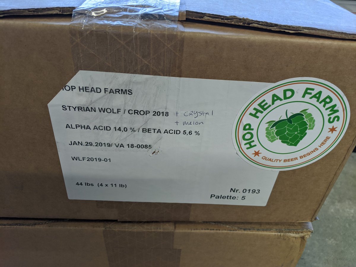 RedCrowBrew's tweet photo. I love Hop delivery day from @hopheadfarms. #styrianwolf https://t.co/Ur4Z1SE9xf