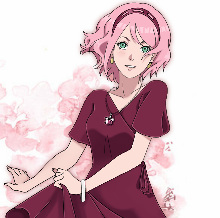 Azad24Y's tweet photo. Sakura  with Naruto's wedding dress *With some additions🙈😈*
I would have liked this type of haircut on her but... at the end it looks beautiful in any look❤🌸
#SAKURA #Sasusaku #NARUTO好きさんと繋がりたい https://t.co/fGScYN4ag9
