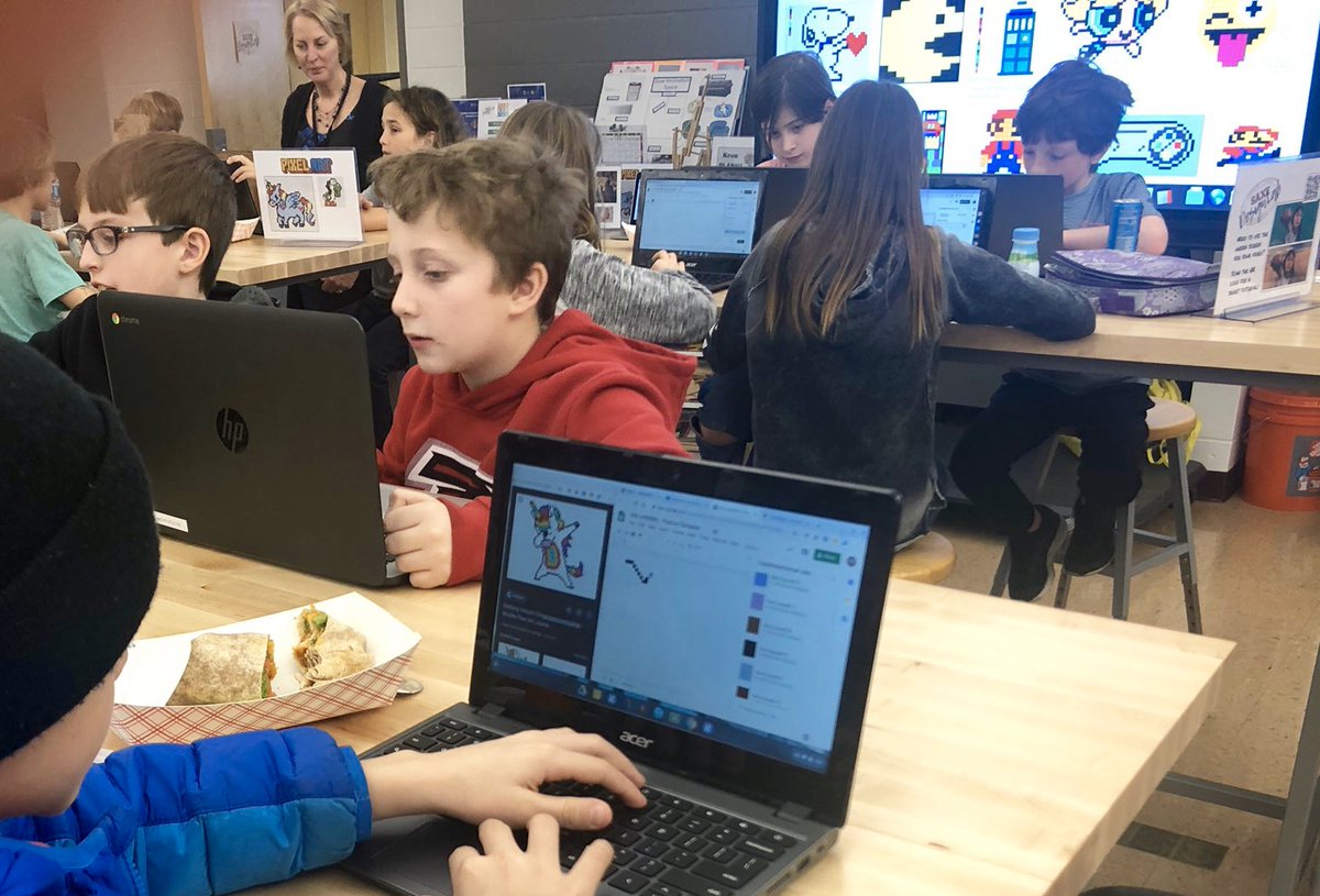 Jennifer Pacelli (@jkpacelli) on Twitter photo 5th grade students learning about pointillism and pixel art this week in the #SaxeDesignLab during our "Empower Your Lunch Hour". Join us for lunch on Mondays!
<a href="/SaxeMS/">Saxe Middle School (CT)</a> <a href="/NCPSDL/">DL Department @ NCPS</a> #SaxeInnovates #WeAreSaxe
<a href="/DavidGusitsch/">David Gusitsch</a> <a href="/GeorgePetrakop1/">George Petrakopoulos</a> 5th grade students learning about pointillism and pixel art this week in the #SaxeDesignLab during our "Empower Your Lunch Hour". Join us for lunch on Mondays!
<a href="/SaxeMS/">Saxe Middle School (CT)</a> <a href="/NCPSDL/">DL Department @ NCPS</a> #SaxeInnovates #WeAreSaxe
<a href="/DavidGusitsch/">David Gusitsch</a> <a href="/GeorgePetrakop1/">George Petrakopoulos</a>