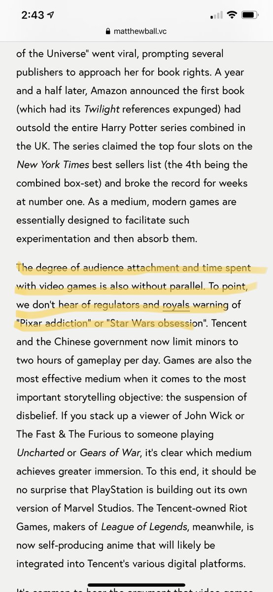 2) Despite this , the best AAA videogames still only monetize at 65% of the average cable channel and roughly 25% of live sports on a per hour basis.