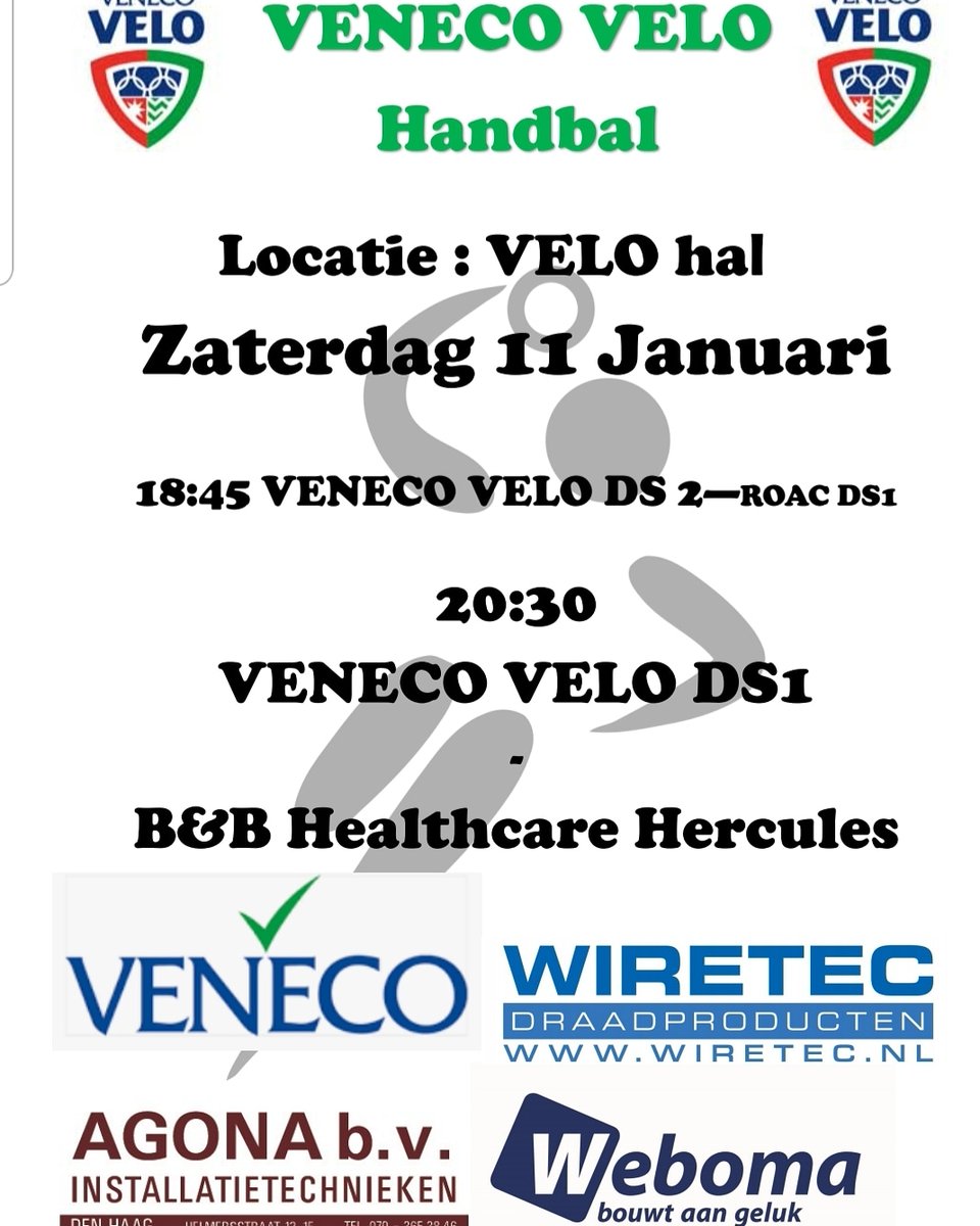 As zaterdag avond spelen de dames van VENECO VELO dames 1 thuis de zeer belangrijke wedstrijd tegen mede degradatiekandidaat Hercules. Kom allen kijken en onze dames aanmoeding, ze hebben de 8ste man hard nodig. Tot zaterdag. @venecovelo_damesselectie @venecovelo_handbal