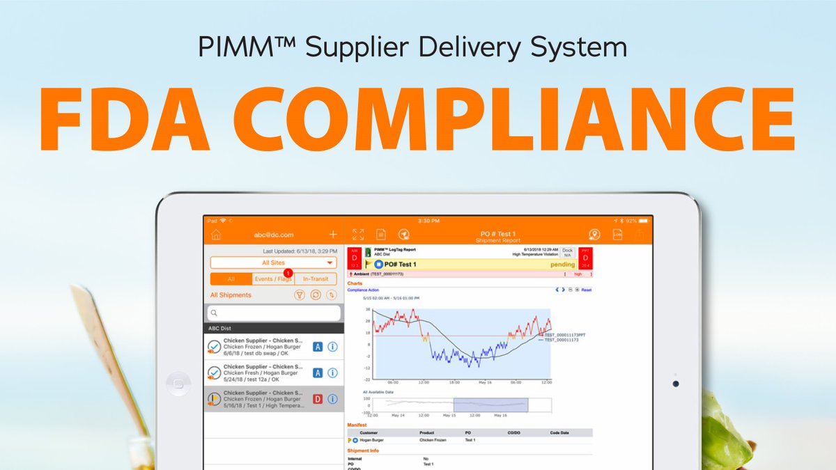 fFatures and benefits of our 100% FDA Compliant PIMM™ Supplier Delivery System - procuro.com/pimm-supplier-… or call TOLL FREE today 1-888-571-PIMM (1-888-571-7466)
#FDA #FDACompliance #ColdChain #SupplierDelivery #PIMM #Farmtofork