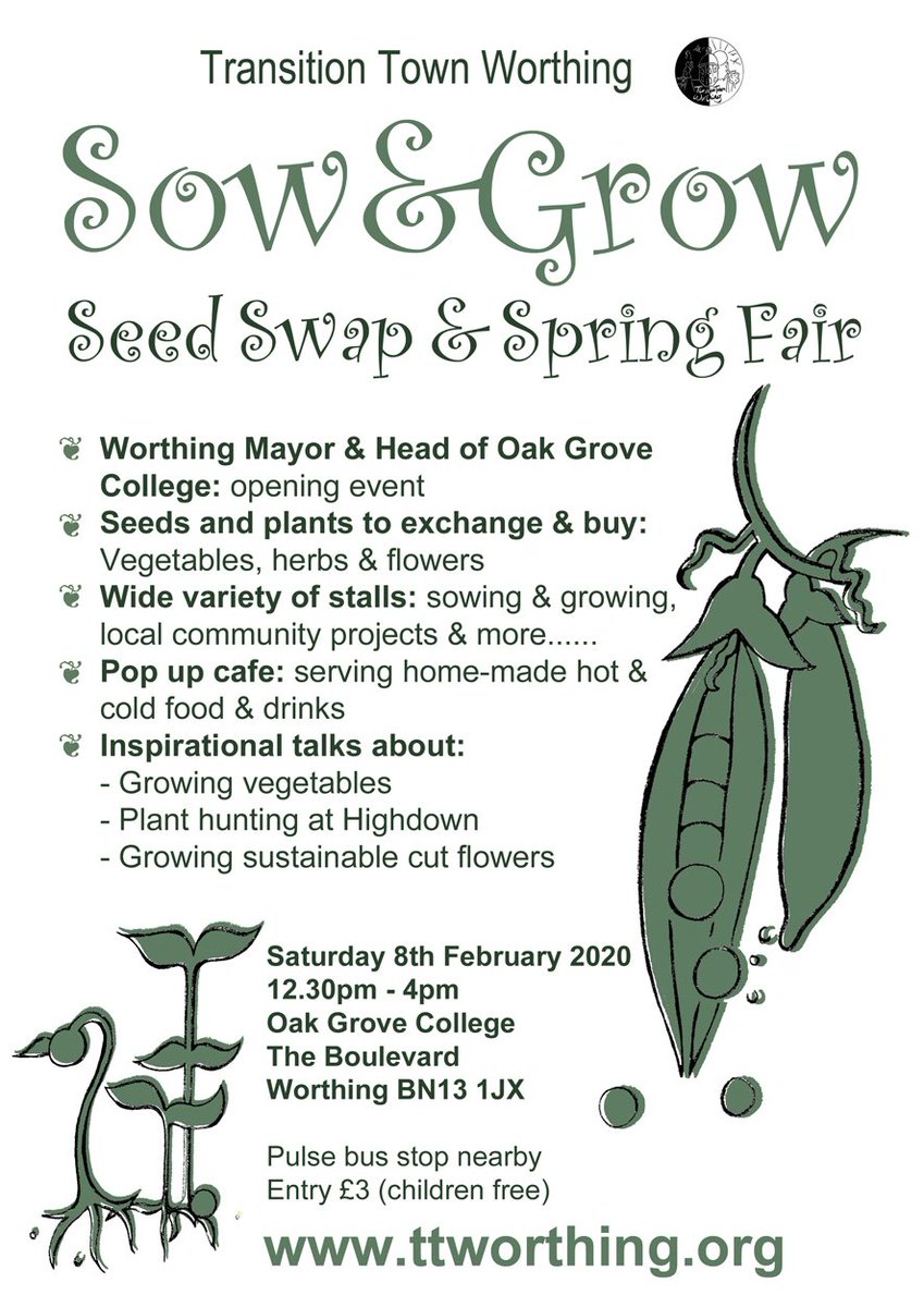 #SeedswapWorthing #sustainablesussex ⁦@TTWorthing⁩ Some of our stall holders will be there A brilliant eco platform for #Worthing