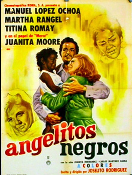 “LatAms don’t call themselves Black (or white). That’s a new thing u U.S.-identified ppl are doing. Stop putting U.S. frameworks on a diff culture.” 1948 Mexican film “Angelitos Negros”ft. AfroCuban Rita Montaneer in blackface.Wealthy white woman finds out mom is the Black maid