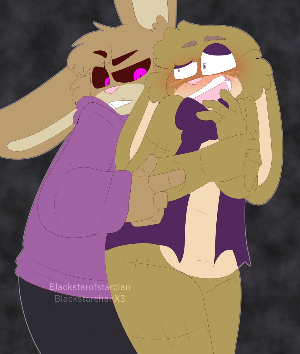 BlackStarchanX3's tweet photo. Springtrap just realized his pal doesn't have any endo skeleton. https://t.co/jD3vHiBdP1