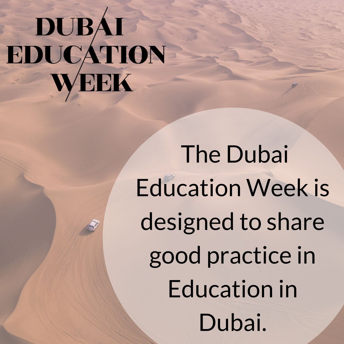 Feb 22-29, 2020 will mark the 1st annual Dubai Education Week.
Get involved at dubaieducationweek.com !
#DXBEduWeek #middleeastmaths2020 #FinnishEduExpo2020 #Collabuae #EduTwitter #EduTwitterUAE #TeachUAEChat #EdChatMENA #gessdubai2020 <a href="/teachmiddleeast/">Teach Middle East Magazine</a> <a href="/EduHouseFinland/">Education House Finland</a>