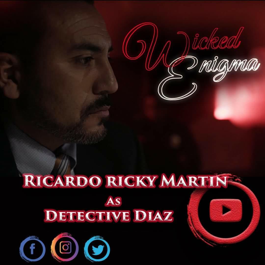 RicardoRickyMar's tweet photo. I am detective Diaz and I WILL find the killer. Go to https://t.co/JCPwkpZS4i to watch episode one. #worldpremier #WickedEnigma #murdermystery #webseries #DetectiveDiaz https://t.co/vtxt6wT3Ja