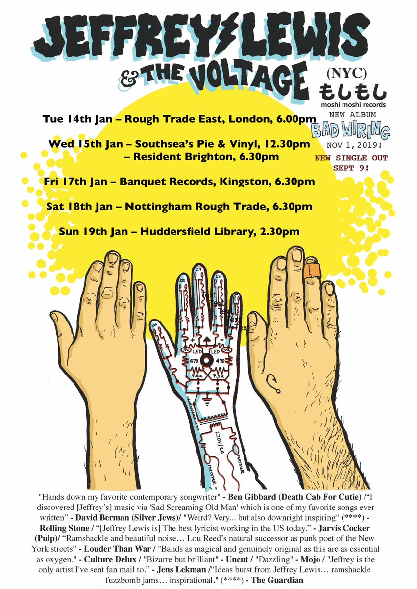moshi moshi records (@moshimoshimusic) on Twitter photo Excited to let you know that <a href="/jeffreylewisand/">Jeffrey Lewis</a> is doing a solo in-store tour in UK later this month! Come along! Excited to let you know that <a href="/jeffreylewisand/">Jeffrey Lewis</a> is doing a solo in-store tour in UK later this month! Come along!