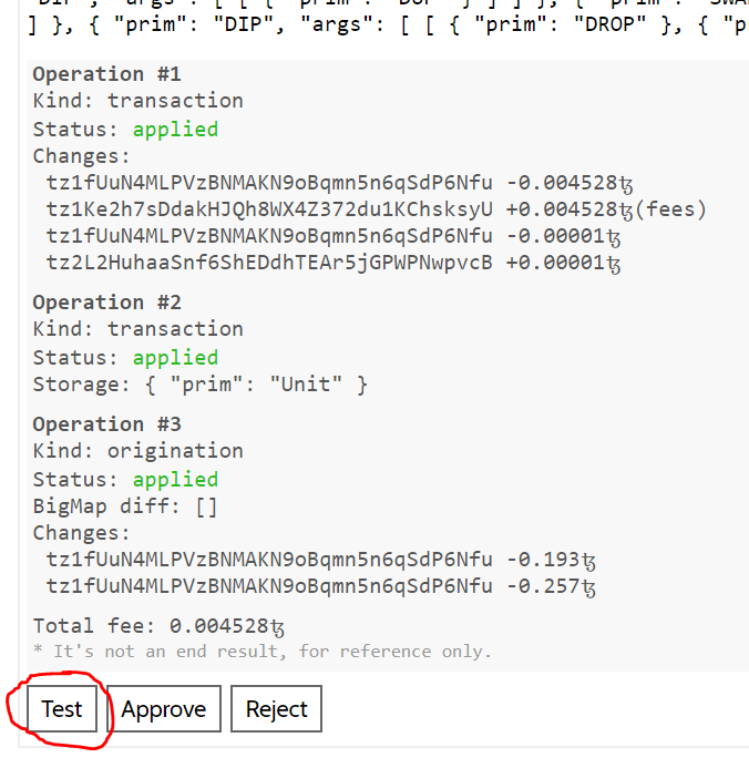 The new TezBridge v2.4.1 now enables users to test their operations to check the possible result on chain before approving the DApp operation request. #Tezos