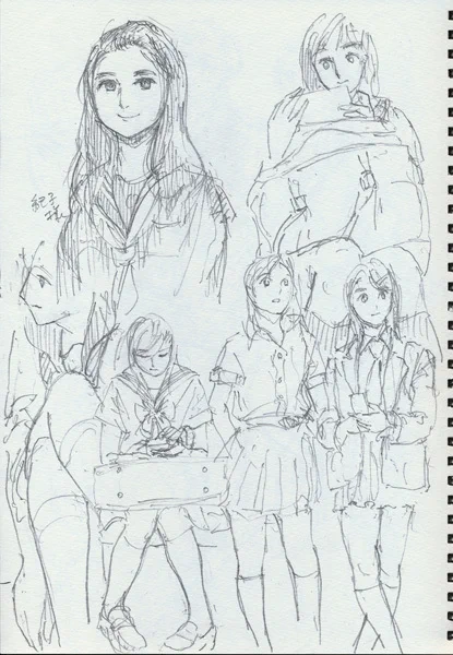 関係ないんですが、その頃のスケブの女の子たち。 