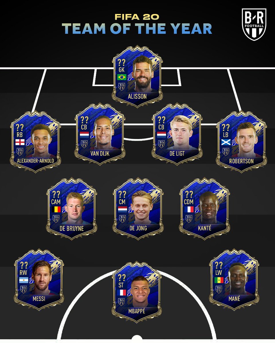 brfootball's tweet photo. The #FIFA20 Team of the Year is here #TOTY 🔥 https://t.co/IAnZdIG3Z7